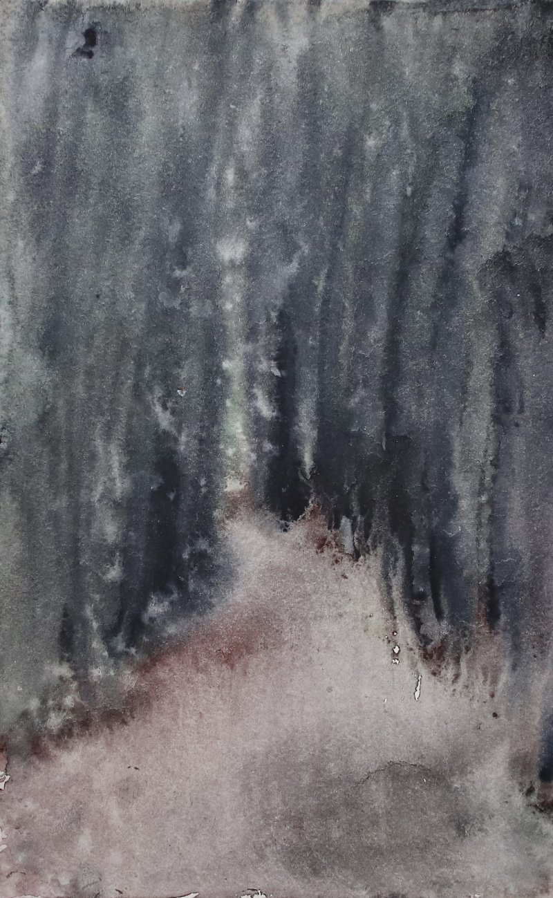 Ноябрь. Бумага, акварель, 29х21см, 2023